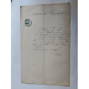 LETTER OF ATTORNEY FRANZ KLIER TETSCHEN, STAMP, STAMP, 1866