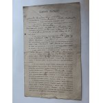 LEASE CONTRACT PRZETAKÓWKA NEW SACZ 1907