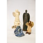 Five angel figurines, 20th century.
