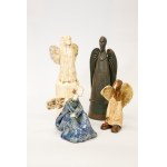 Five angel figurines, 20th century.