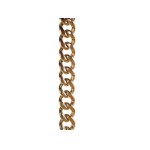 A gold-colored bracelet with a thick weave