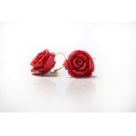 Red Rose Earrings - Romantic Rose