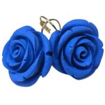 Blue Rose Earrings - Romantic Rose