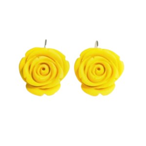 Yellow Roses Romantic Rose Earrings