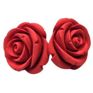 Red Rose Earrings - Romantic Rose