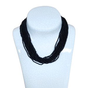 Collier à plusieurs rangs noir