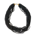 Collier à plusieurs rangs noir