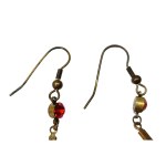 Red Feather Earrings