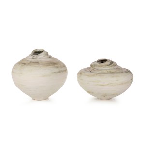 Bożena SACHARCZUK (b. 1972), Pair of ceramic forms, 2008