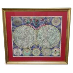 Astronomy, constellations, sky map "PLANISPHAERIUM COELESTE" Johann Michael Probst 1780