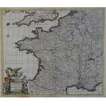 France "Accuratissima Galliae Tabula Vulgo Royaume De France" Danckerts 1680