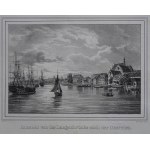 Szczecin "Aussicht von der Langenbrücke nach der Oberwiek" Ludwig Eduard Lütke 1840