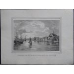 Szczecin "Aussicht von der Langenbrücke nach der Oberwiek" Ludwig Eduard Lütke 1840