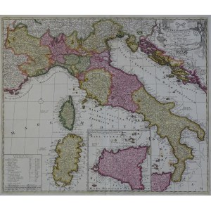 Italy Italia iam tota Principes in suas Partes Schenk 1700