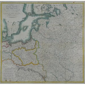 Rzeczpospolita Polska Litwa Ukraina 1810 Carte du Royaume DE PRUSSE DE LA POLOGNE ET DE LA LITHUANIE Eustache Hérisson, Paul-André Basset