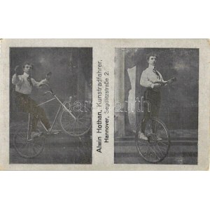 Alwin Hothan, Kunstradfahrer / circus acrobat on bicycle (cut)