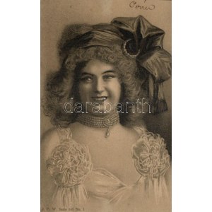 Lady 'J. P. W. Serie 543 No 1.' litho