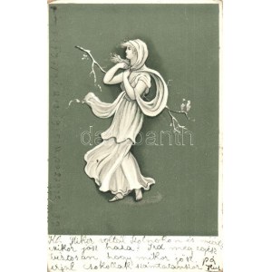 Lady, litho (small tear)