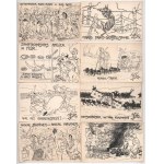 RUDOLF KRISTEN - 92 db különböző első világháborús osztrák-magyar katonai humoros karikatúra képeslap jó állapotban ...