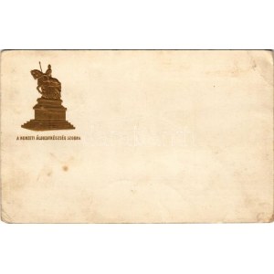 1916 Nemzeti Áldozatkészség Szobor segélylap. Szénásy Béla kiadása / WWI Austro-Hungarian K.u.K. military charity fund...