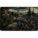 1916 Kämpfe gegen die Russen in den Karpathen / WWI Austro-Hungarian K.u.K. military art postcard...