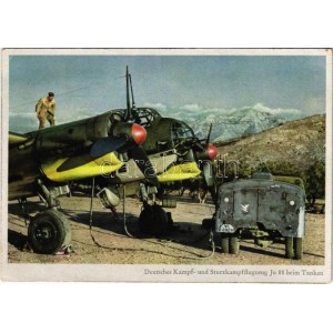 Deutsches Kampf- und Sturzkmapfflugzeug Junkers Ju 88 beim Tanken. PK-Aufn. Kriegsber. Ottahall, Carl Werner ...