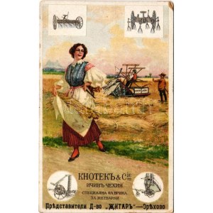 1926 Cirill betűs aratógép reklám. A levél címzettje Timora Gyula hajóskapitány ...