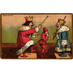 Patt auf H1. Verlag Robert Schmidt, Schicks Hofbuchhandlung / Chess art postcard (fl)