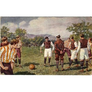 1921 Football players, football match. B.K.W.I. 459-5. s: E. O. Braunthal, E. Ranzenhofer (EB)