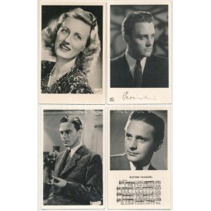 7 db RÉGI magyar színész képeslap (Filmbolt): Simor Erzsi, Perényi László, Szilassy László stb...