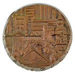 1987. "Orosházáért" egyoldalas öntött bronz emlékplakett (67,5mm) T:AU