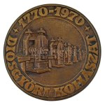 Asszonyi Tamás (1942-) 1970. "Diósgyőri Kohászat 1770-1970" kétoldalas, öntött bronz emlékplakett (82,5mm) T...