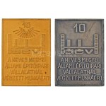 DN "A Heves megyei Állami Építőipari Vállalatnál Végzett Munkáért" (2xklf) "10 év után" + "15 év után...