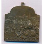 Vastagh György Ifj. (1868-1946) 1909. "XVI. Nemzetközi Orvos Kongresszus - Budapest" kétoldalas bronz plakett füllel. ...