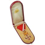 1870- . "A Lipót-rend lovagkeresztje" zománcozott Au kitüntetés mellszalagon, karikán zergefejes fémjel és "FR ...