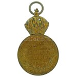 1890. "Bronz Katonai Érdemérem" aranyozott bronz kitüntetés mellszalag nélkül T:XF kopott aranyozás Austro...