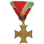 1941. "II. osztályú Tiszti Szolgálati Jel" zománcozott bronz kitüntetés ezüstözött rátéttel, eredeti...