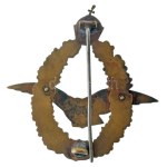 Ausztria 1910-1916 k. "Tábori pilótajelvény" részben zománcozott bronz jelvény, javított tűrátéttel, hátoldalán "J...