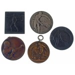 1915-1942. 5db-os sport díjérem-tétel, közte MLTC (Mátyásföldi Lawn Tennis Club), MAC (Magyar Athletikai Club) T:XF...