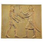 1932. "Balatoni Versenyek - Országos Testnevelési Tanács" bronz sport emlékplakett. Szign.: Beck Ötvös Fülöp (1873-1945...