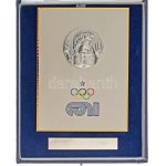 Olaszország 1990 k. "CONI (Olasz Nemzeti Olimpiai Bizottság)" fém emlékérem/emlékplakett eredeti tokban...