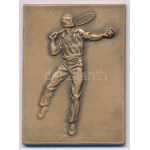 Svédország 1951. "Tenisz" egyoldalas bronz díjplakett, "SPORRONG&CO" gyártói jelzéssel...