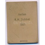 Svédország 1951. "Tenisz" egyoldalas bronz díjplakett, "SPORRONG&CO" gyártói jelzéssel...