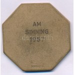 Svédország 1957. "Svéd Akadémiai Sportszövetség / Úszás" egyoldalas bronz díjérem, "SPORRONG&CO" gyártói jelzéssel...