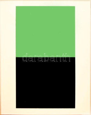 Ellsworth Kelly (1923-2015): Zöld-fekete. Litográfia, papír, jelezve jobbra lent, művészpéldány AP jelzéssel...