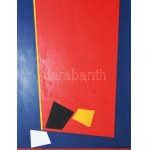 Joseph Kádár (1936-2019): Geometrikus kompozíció (cím nélkül), 1995. Akril, fa, jelzett a hátoldalán, 50×120 cm...