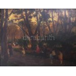 Gaál Ferenc (1891-1956): Városliget ősszel, Budapest, 1927. Olaj, vászon, jelezve jobbra lent...