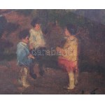 Gaál Ferenc (1891-1956): Városliget ősszel, Budapest, 1927. Olaj, vászon, jelezve jobbra lent...