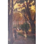 Gaál Ferenc (1891-1956): Városliget ősszel, Budapest, 1927. Olaj, vászon, jelezve jobbra lent...