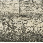 Gross Arnold (1929-): Nyár. Rézkarc, papír, jelzett, kartonra kasírozva, kissé foltos...
